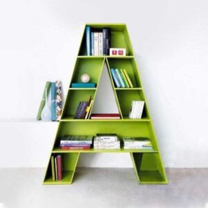 'A' bookshelf
